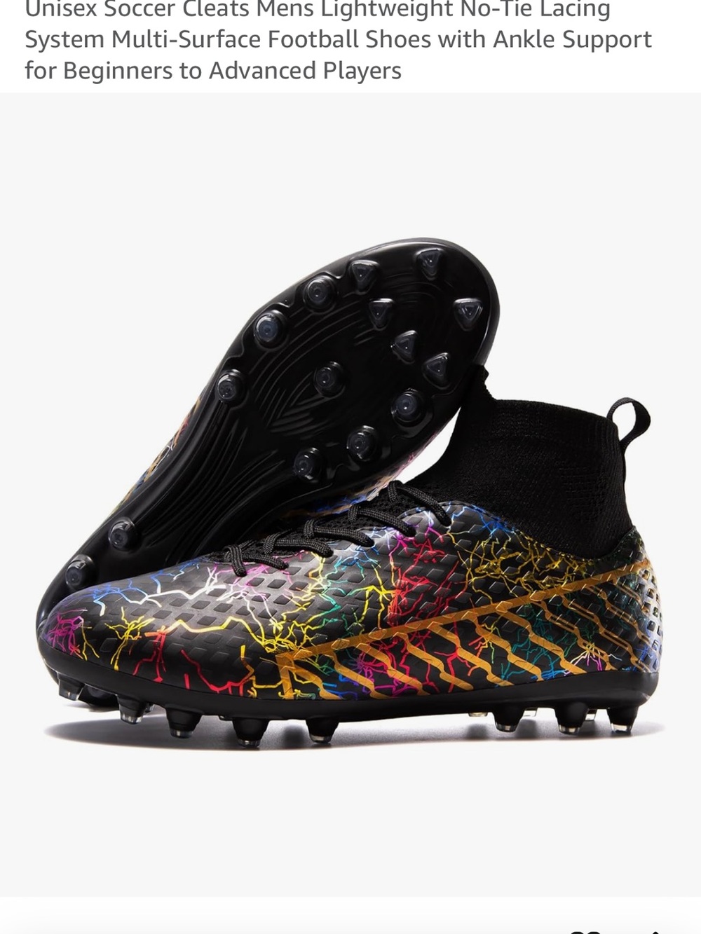 Unisex Lightweight Soccer Cleats with Ankle Collar